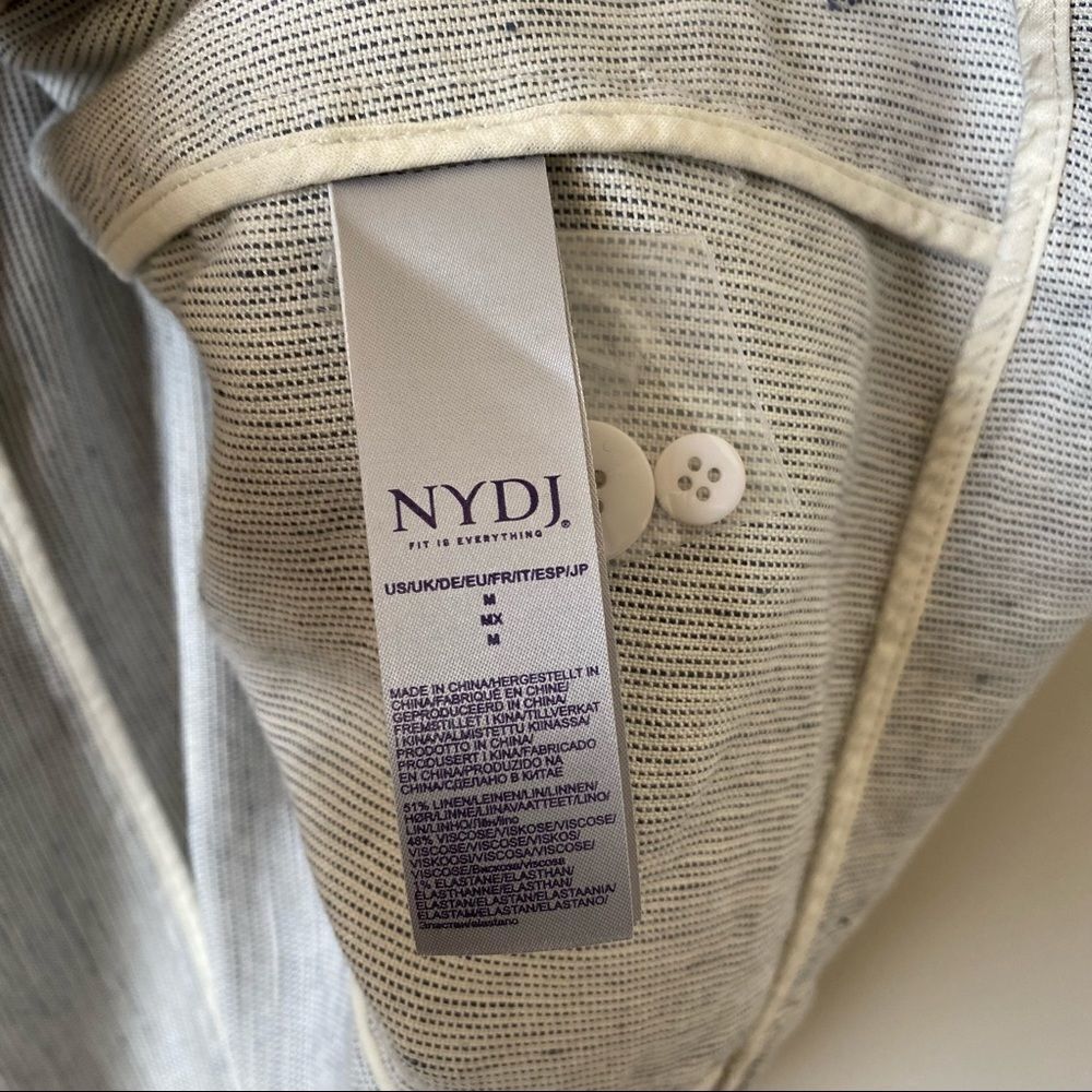Nwot-nydj Collarless Linen-Blend Blazer (Medium) - Picture 15 of 16